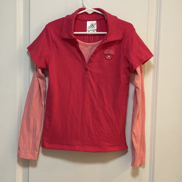 Adidas Other - Adidas Girls Polo double layer Long Sleeve Top Size 6X